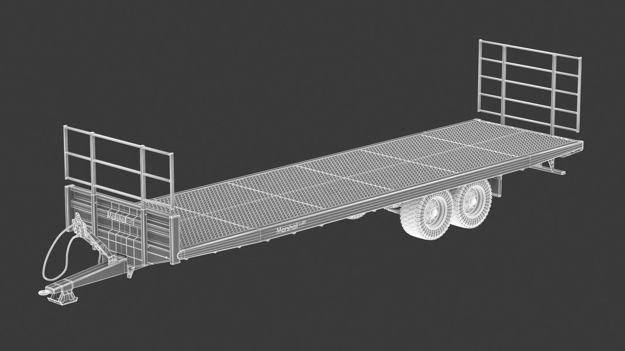 Bale trailers BC-36-TAN 3D model_1