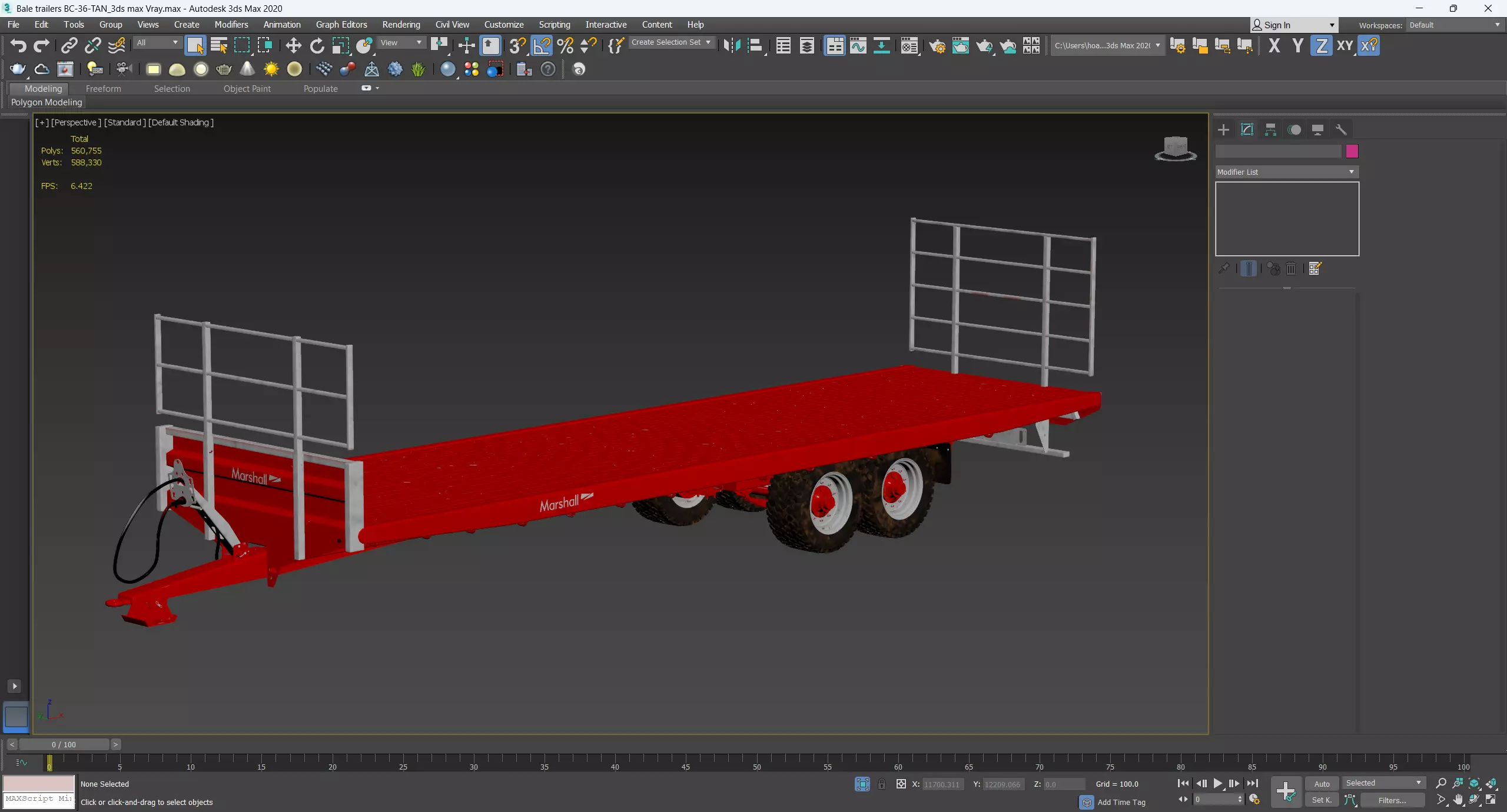 Bale trailers BC-36-TAN 3D model_10