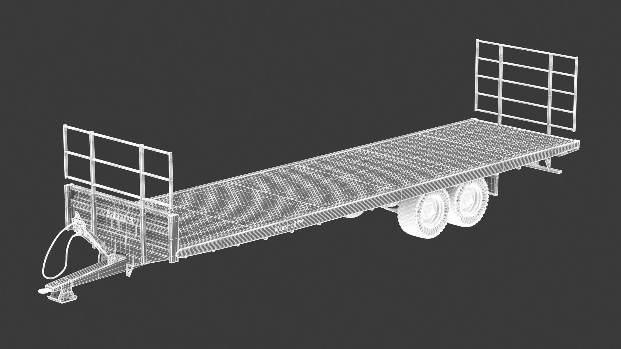 Bale trailers BC-36-TAN 3D model_2