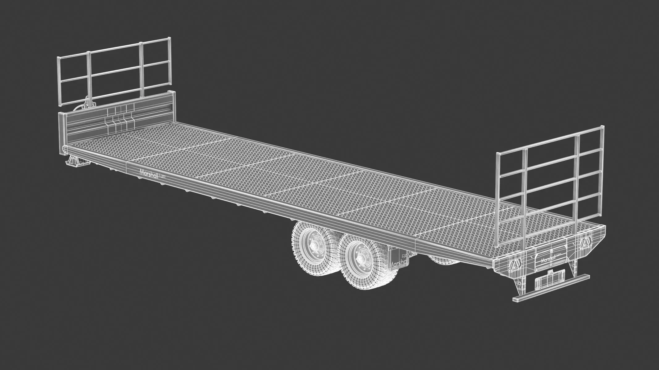 Bale trailers BC-36-TAN 3D model_14