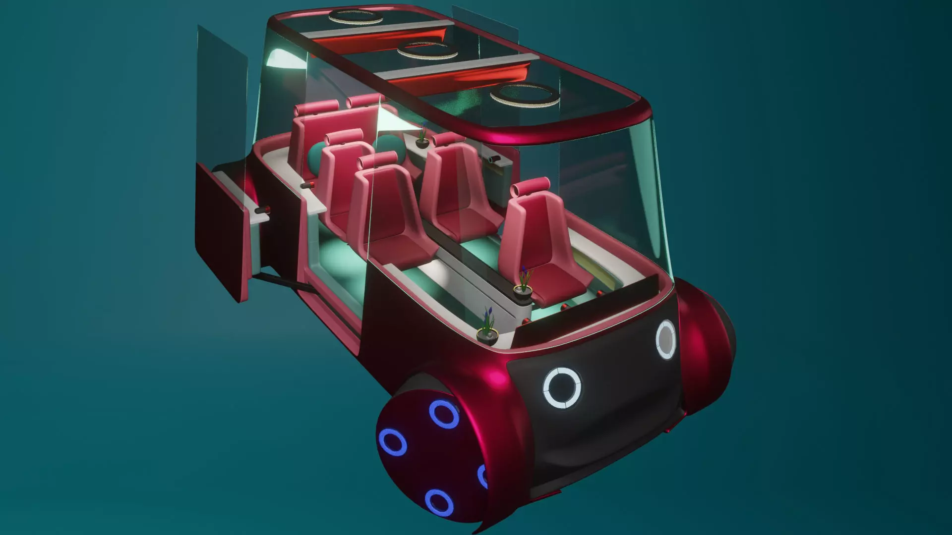 Concept styled autonomous car 4 3D model_1