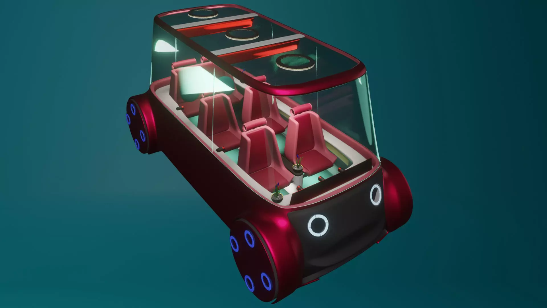 Concept styled autonomous car 4 3D model_8