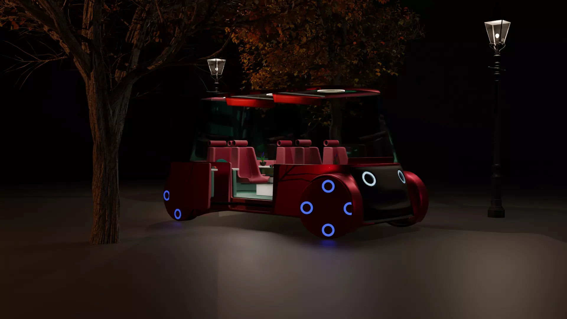 Concept styled autonomous car 4 3D model_0
