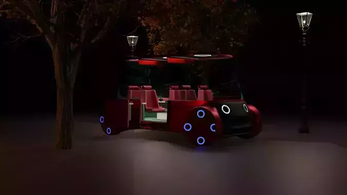 Concept styled autonomous car 4 3D model