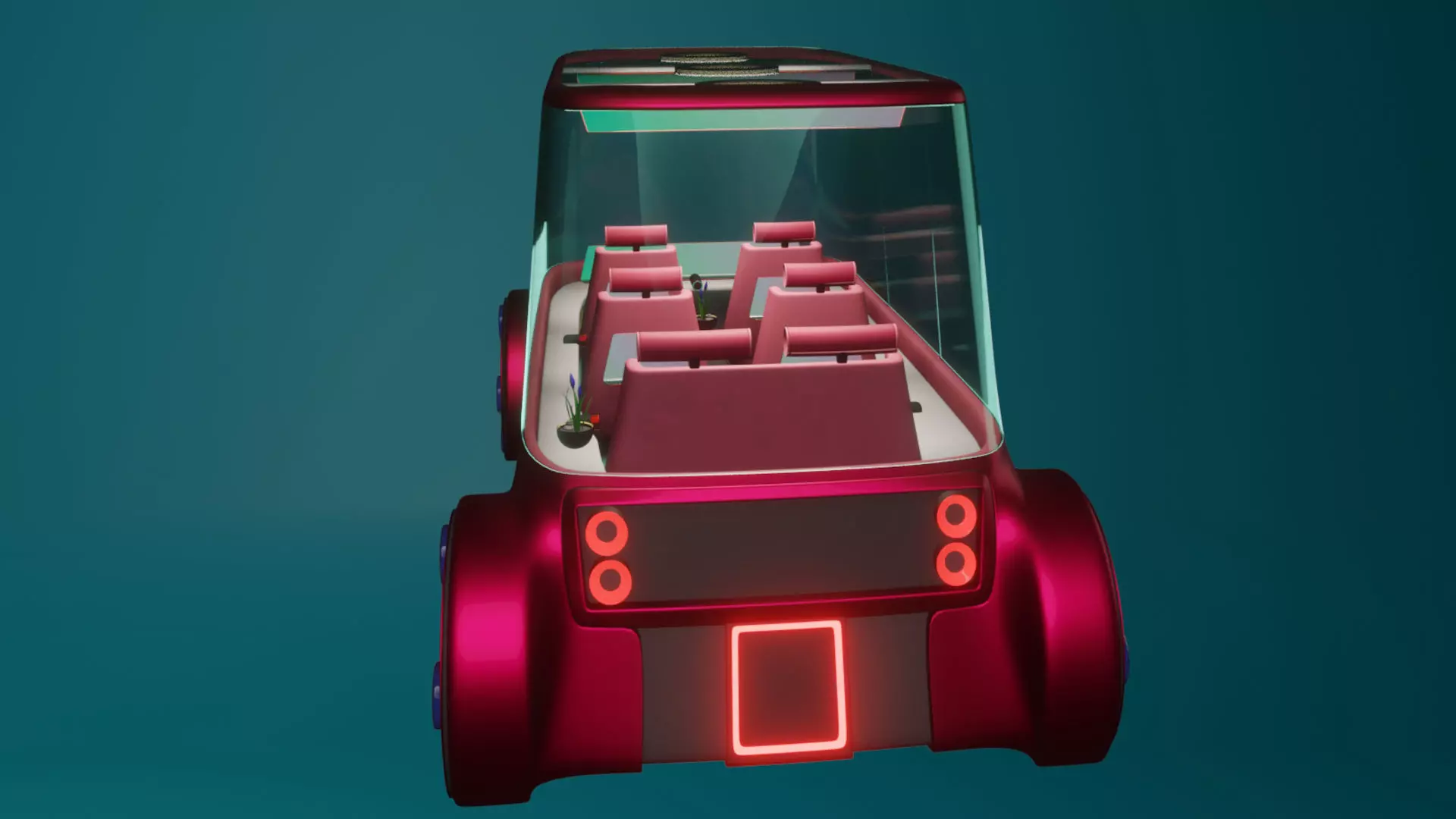 Concept styled autonomous car 4 3D model_11