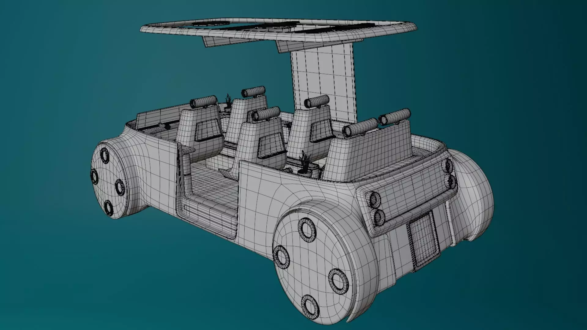 Concept styled autonomous car 4 3D model_15