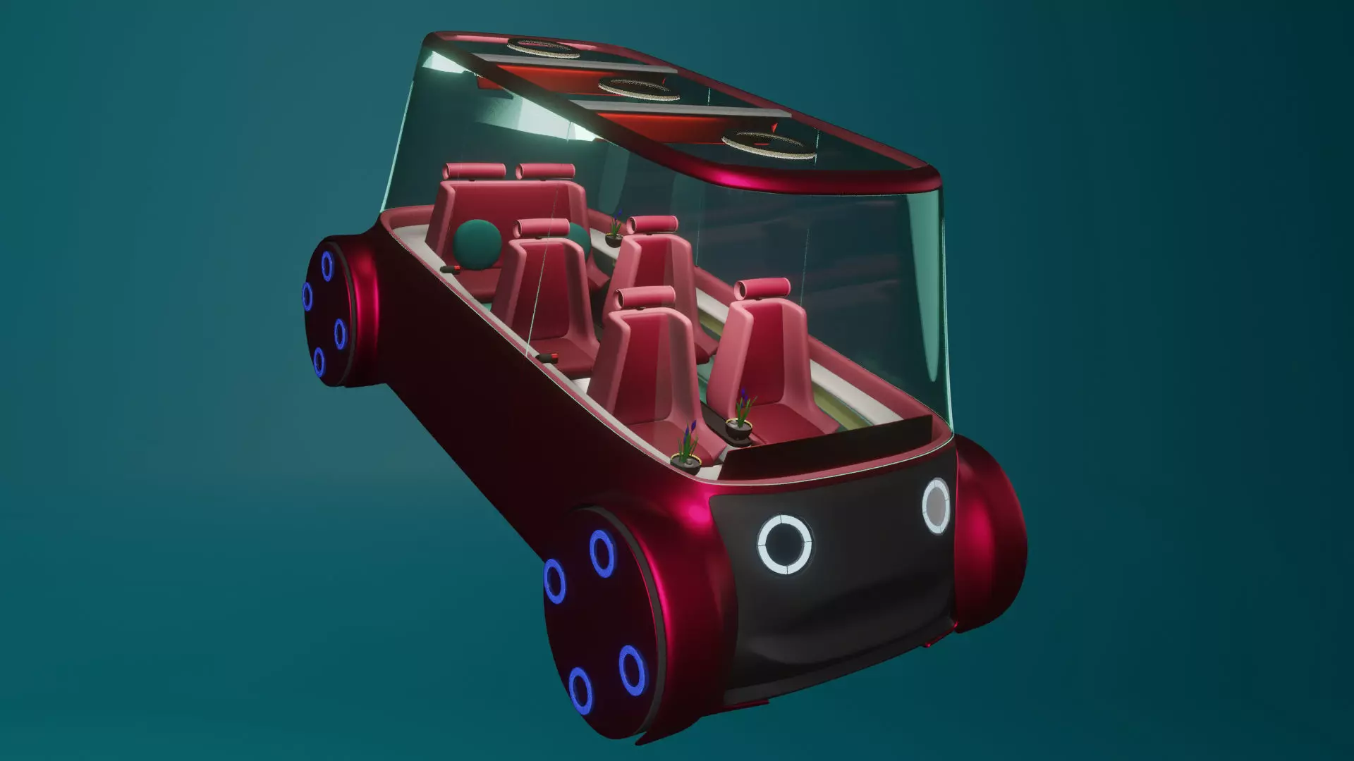 Concept styled autonomous car 4 3D model_7