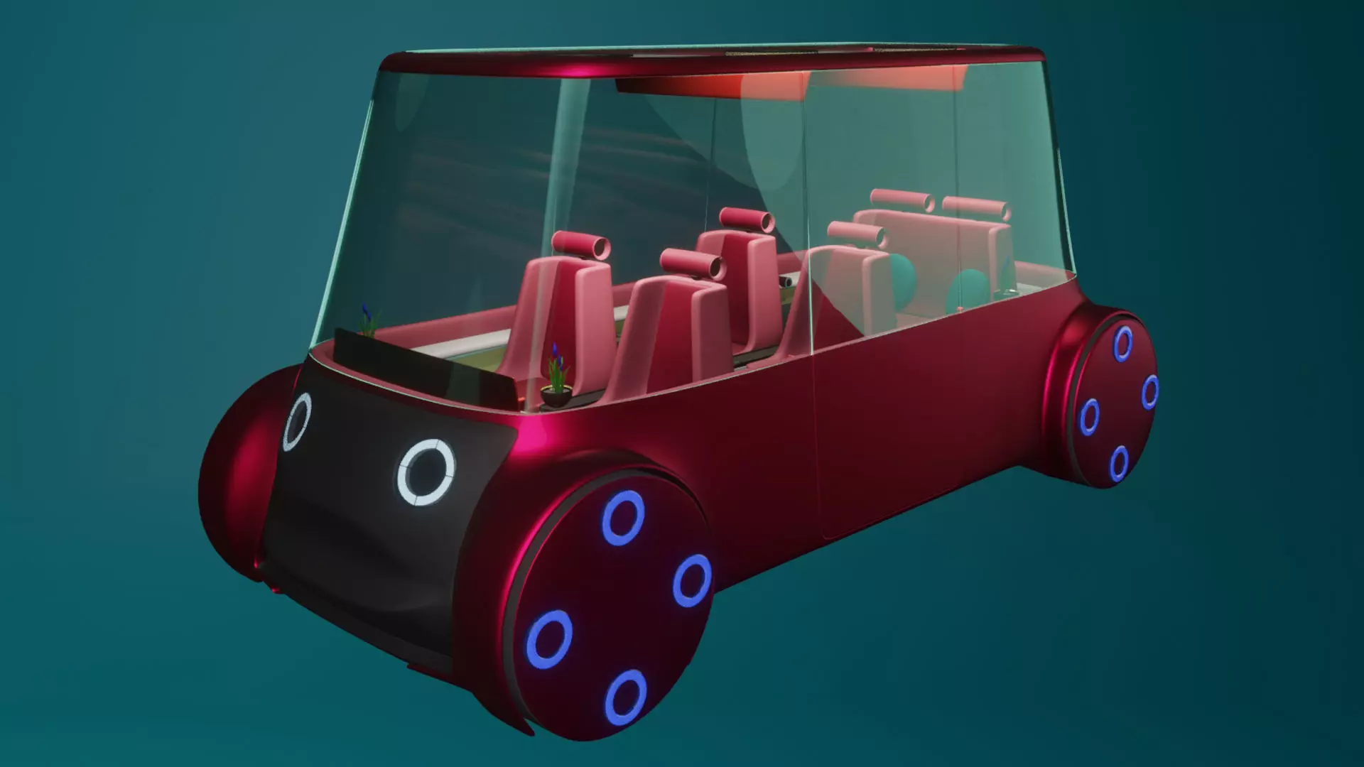 Concept styled autonomous car 4 3D model_3