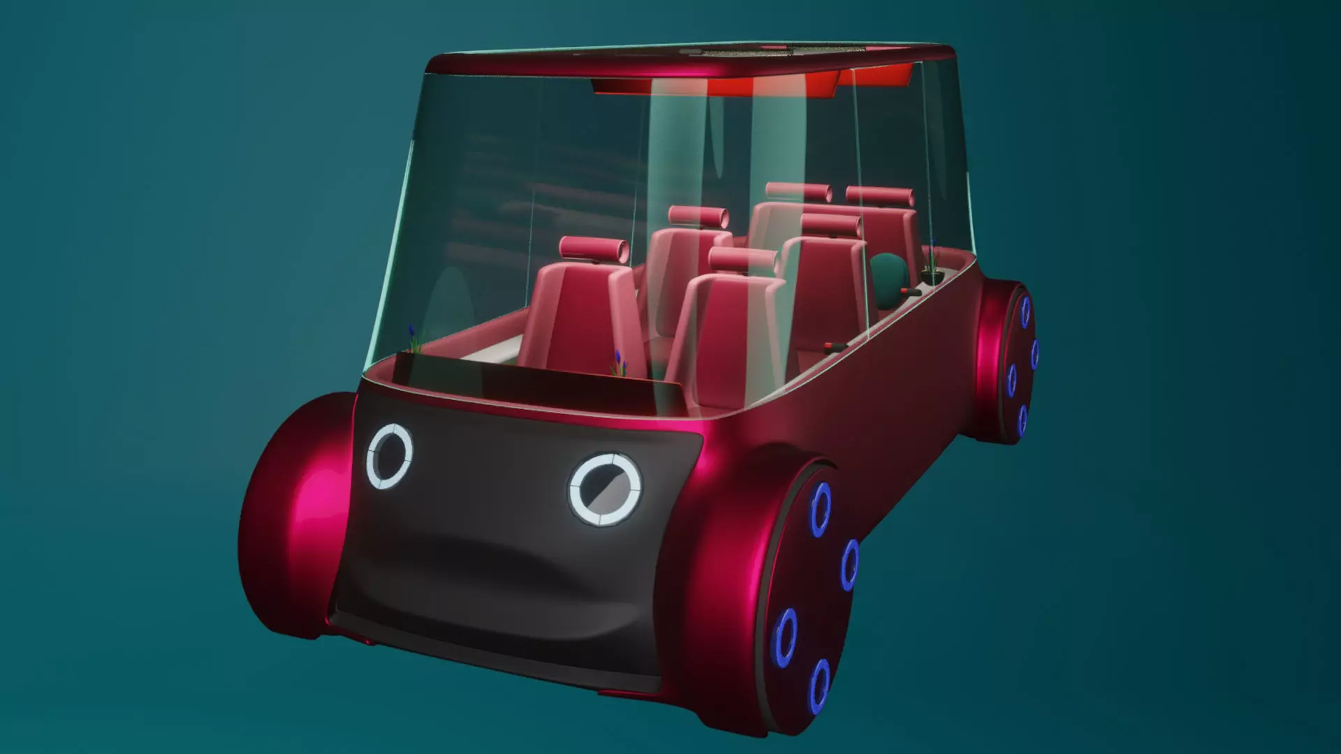 Concept styled autonomous car 4 3D model_4