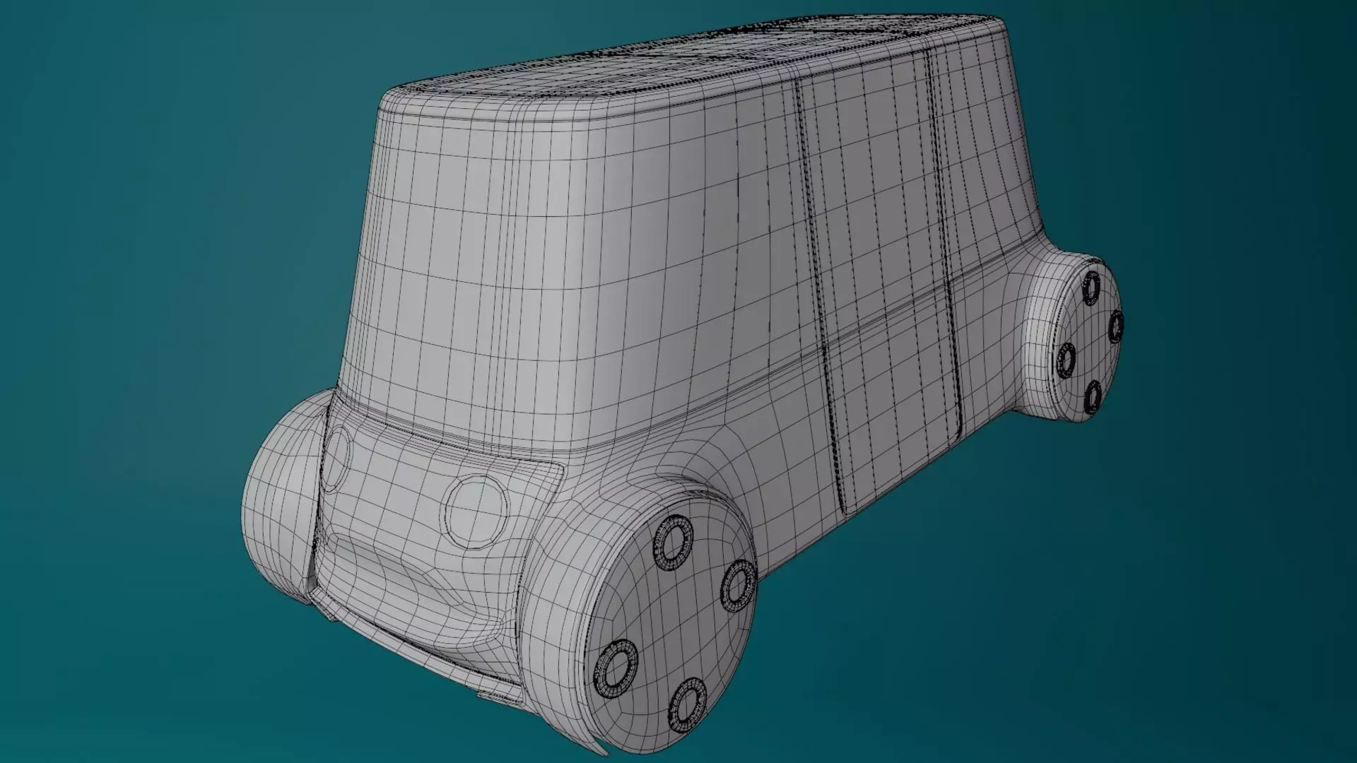 Concept styled autonomous car 4 3D model_16