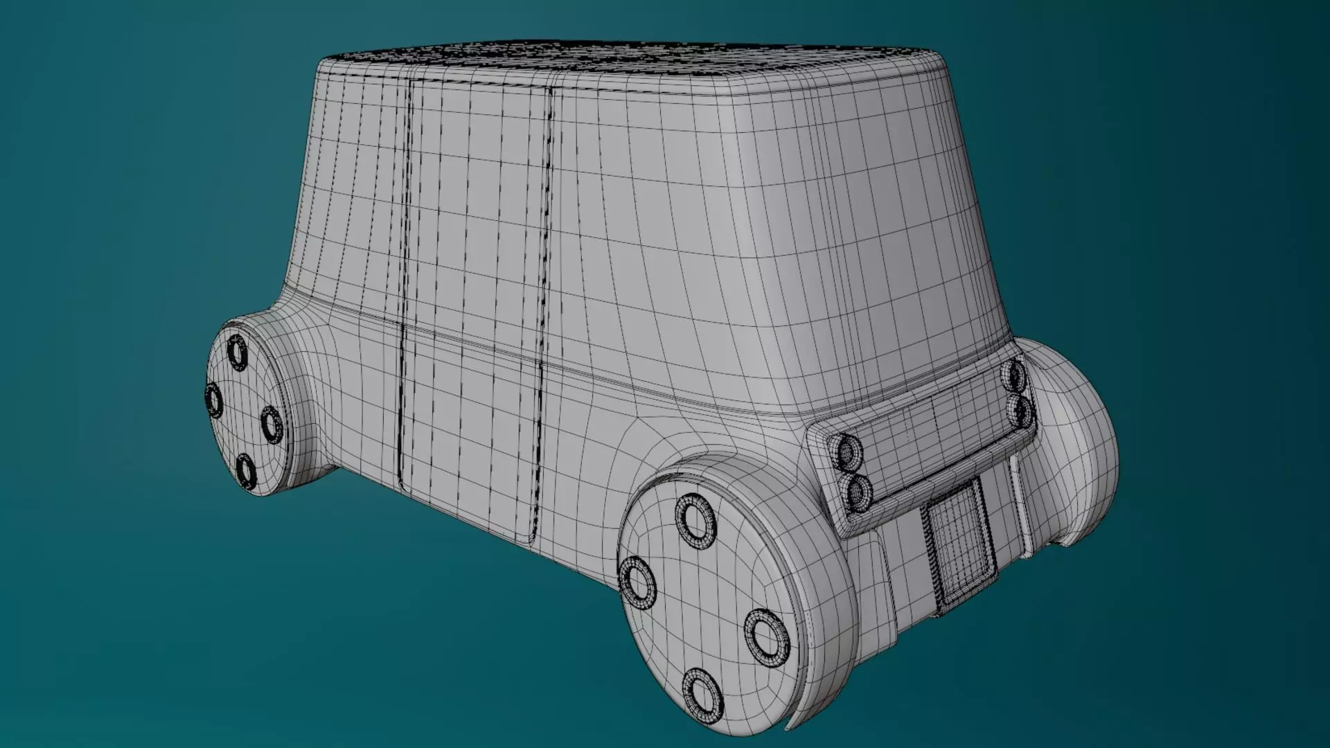 Concept styled autonomous car 4 3D model_14