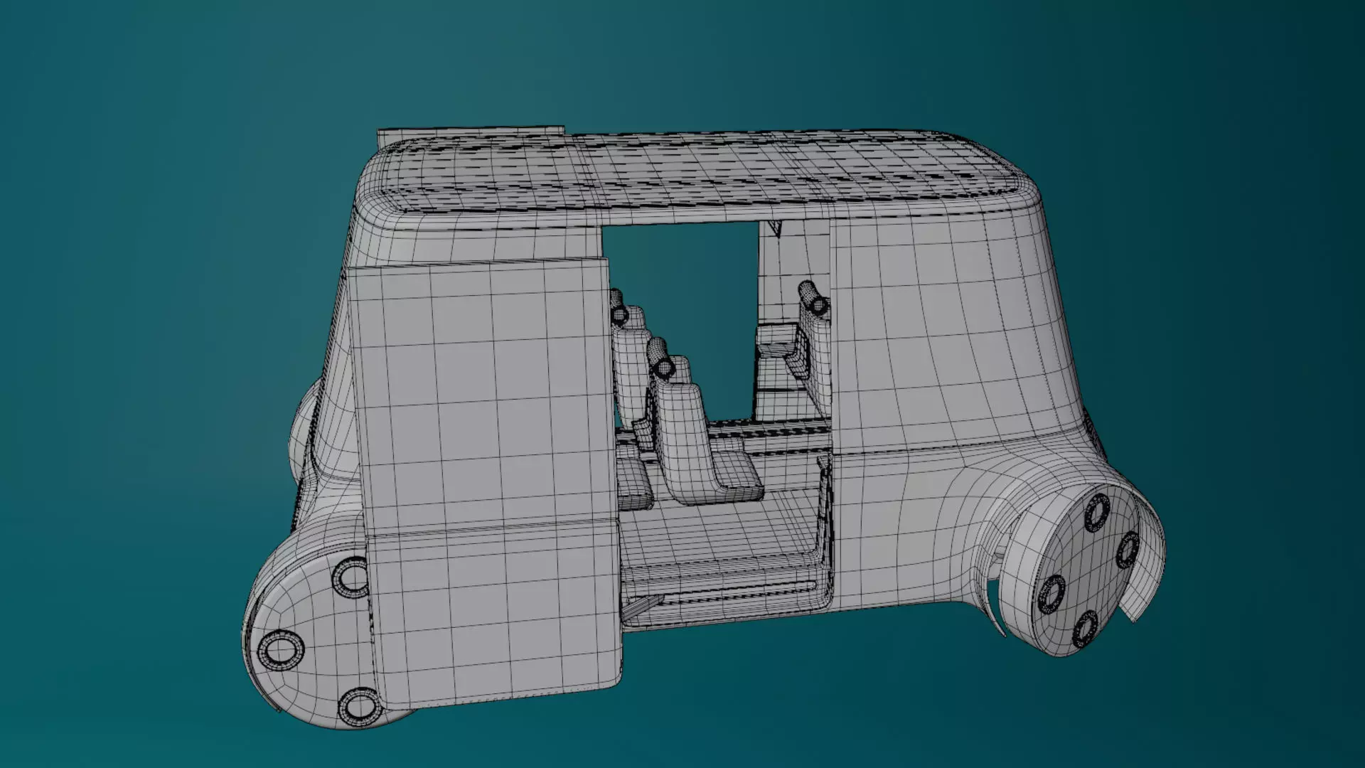 Concept styled autonomous car 4 3D model_13