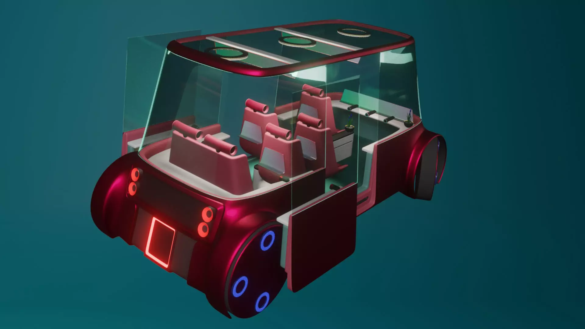 Concept styled autonomous car 4 3D model_10