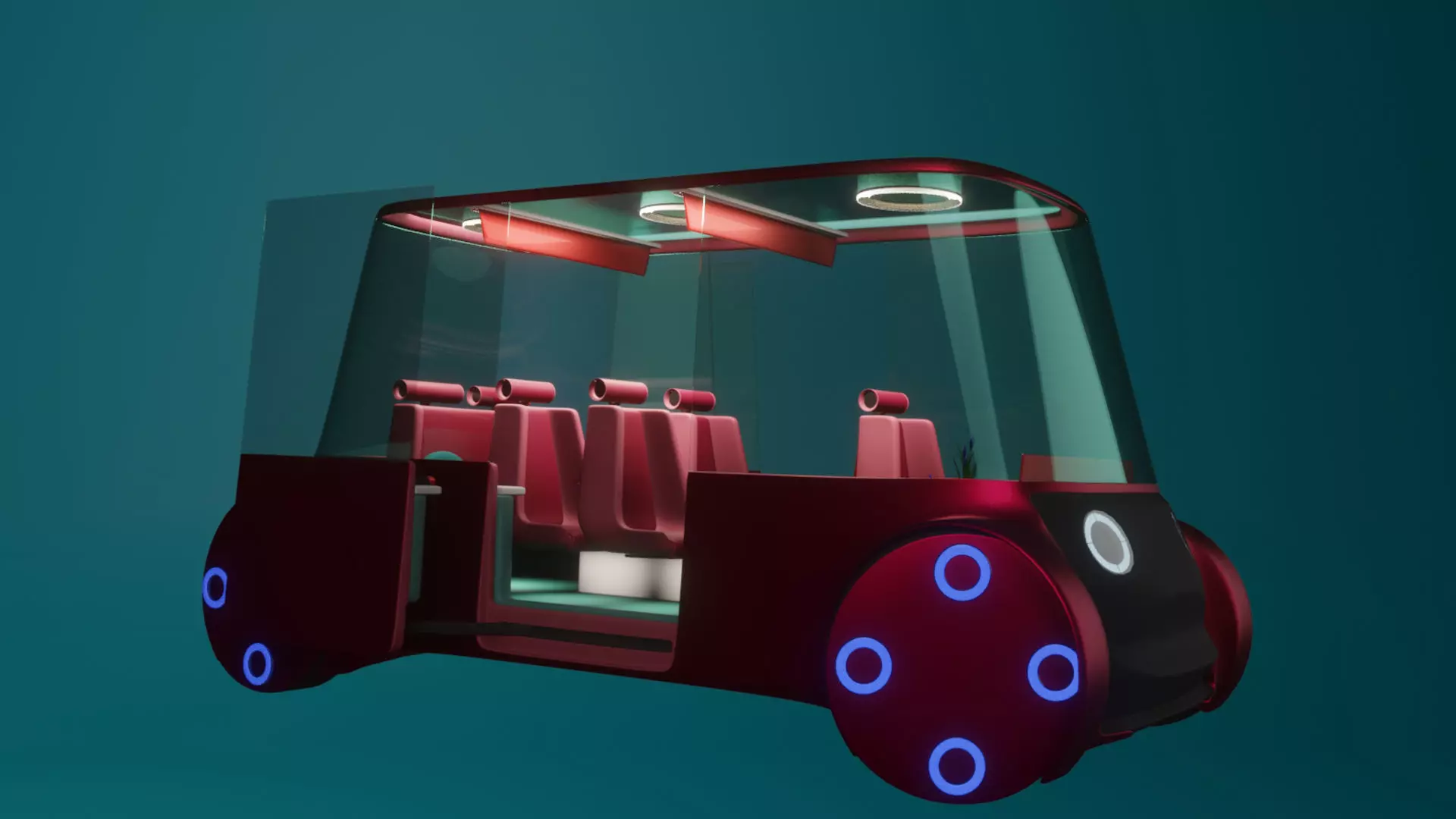 Concept styled autonomous car 4 3D model_9