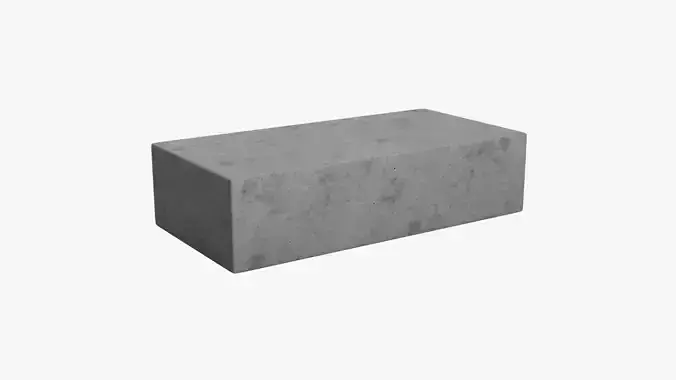 Solid Cinder Block 01 Low-poly 3D model