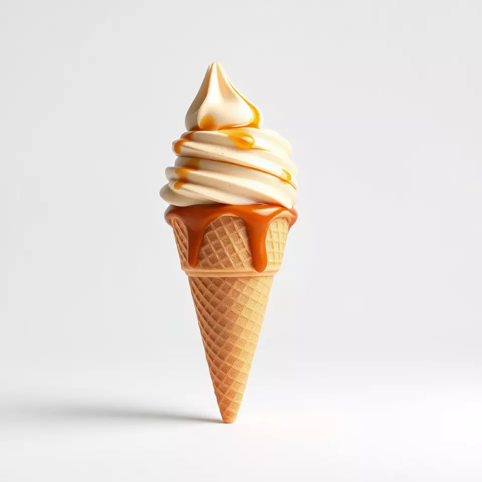Caramel Swirl Ice Cream model pack Low-poly 3D model_3