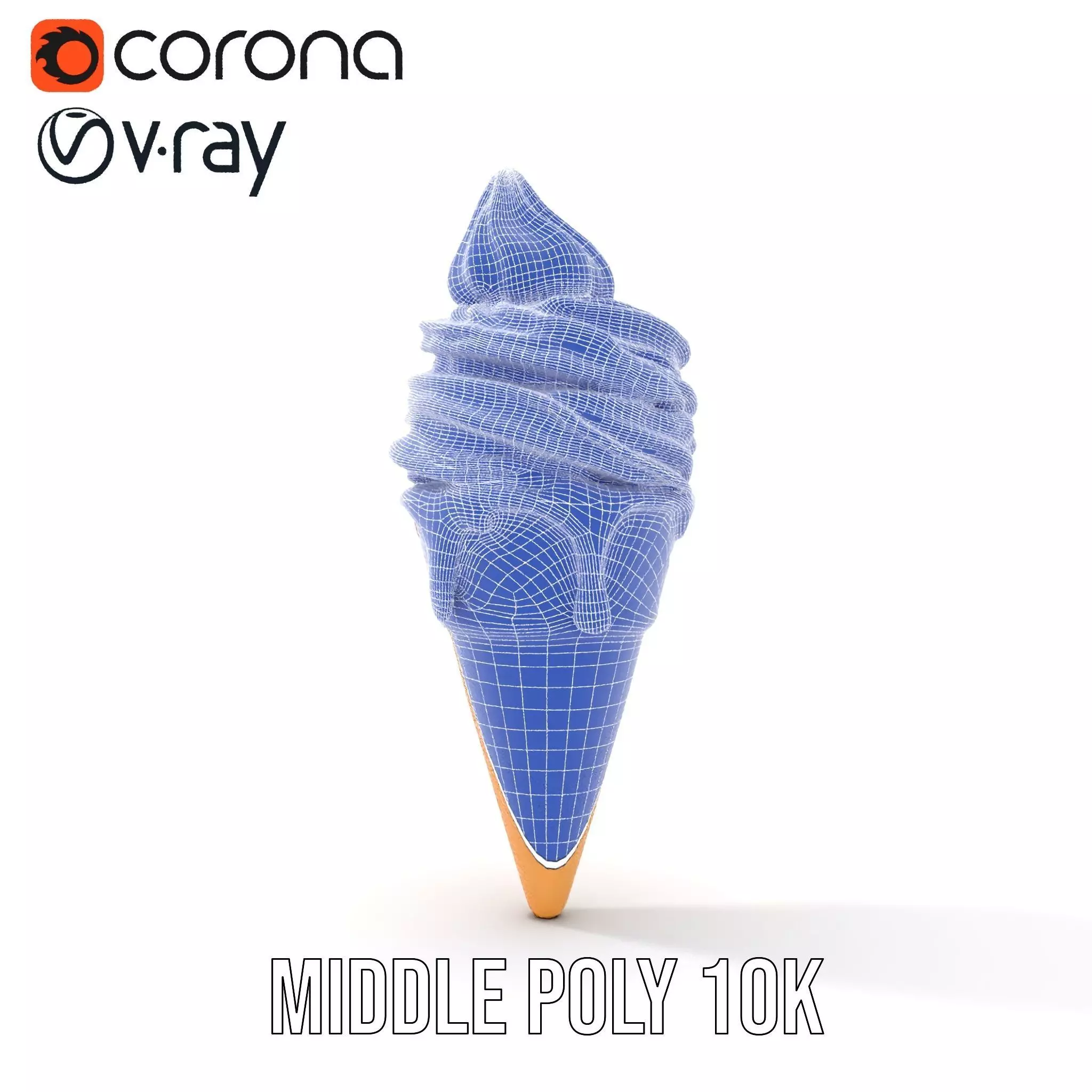 Caramel Swirl Ice Cream model pack Low-poly 3D model_25