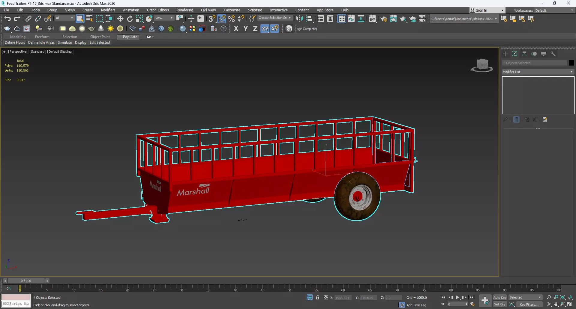 Feed Trailers FT-15 3D model_12
