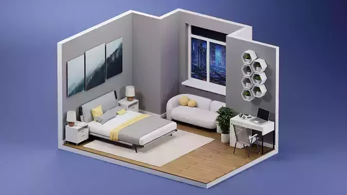 Bedroom isometric