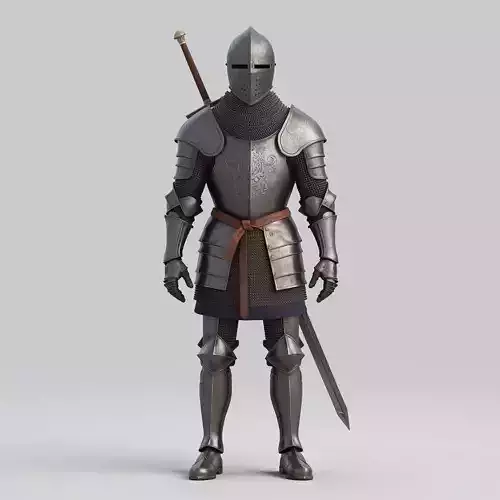 Medieval Knight 3D Model