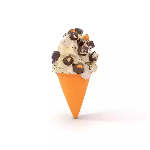 Chocolate Marshmallow Ice Cream model pack Low-poly 3D model 5