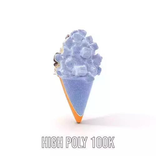 Chocolate Marshmallow Ice Cream model pack Low-poly 3D model 4