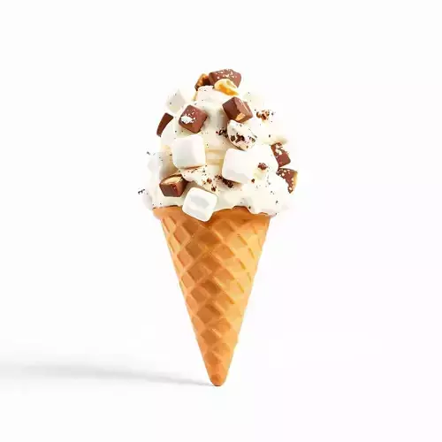 Chocolate Marshmallow Ice Cream model pack Low-poly 3D model 2
