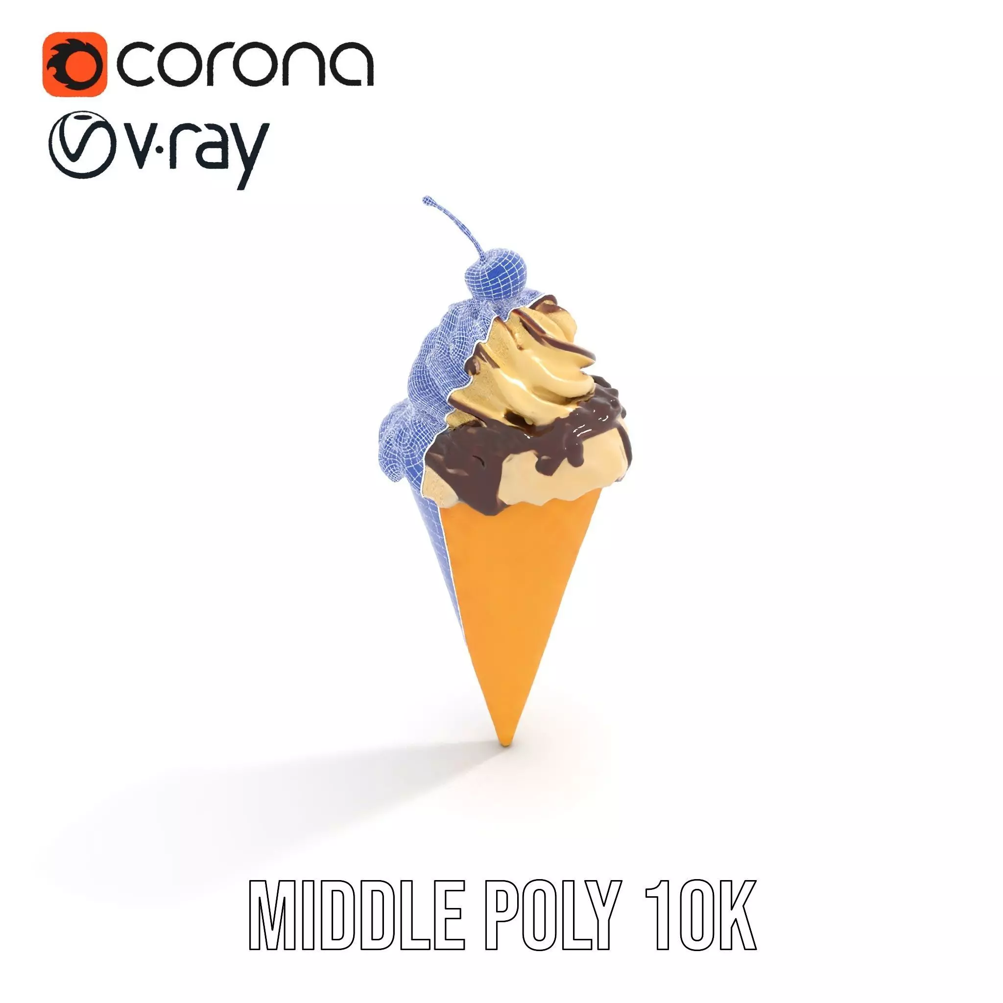 Cherry Chocolate Ice Cream model pack Low-poly 3D model_16