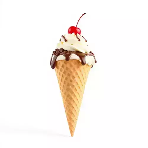 Cherry Chocolate Ice Cream model pack Low-poly 3D model 2