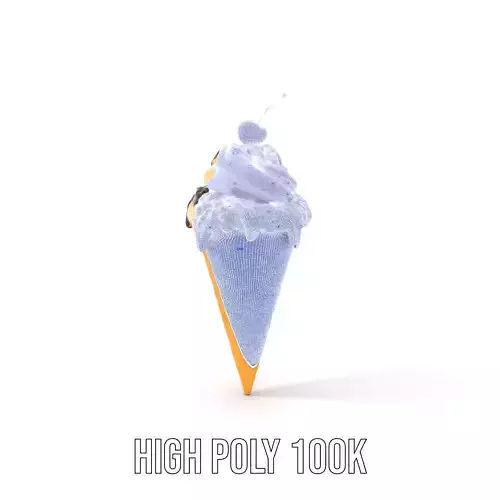 Cherry Chocolate Ice Cream model pack Low-poly 3D model 4
