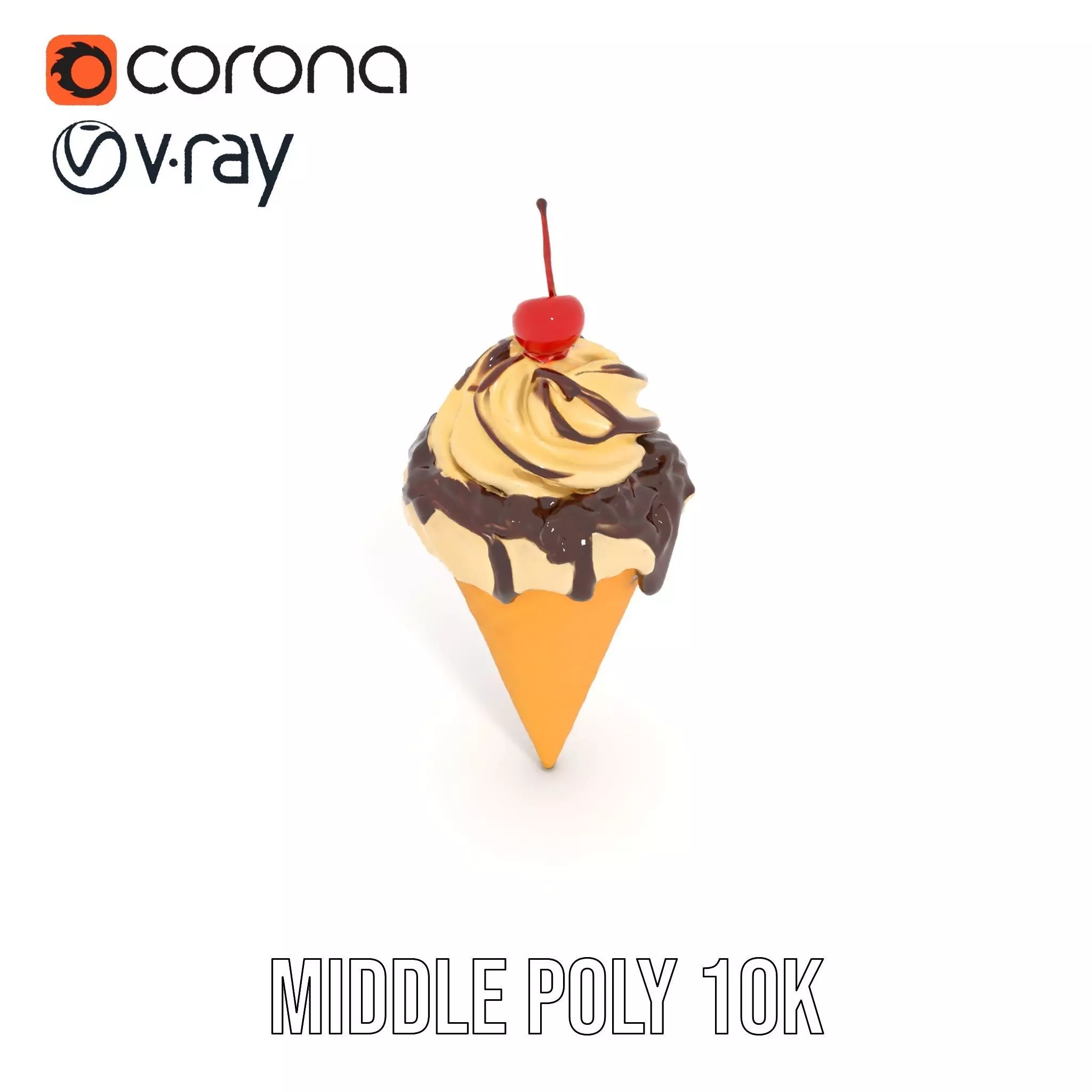 Cherry Chocolate Ice Cream model pack Low-poly 3D model_19