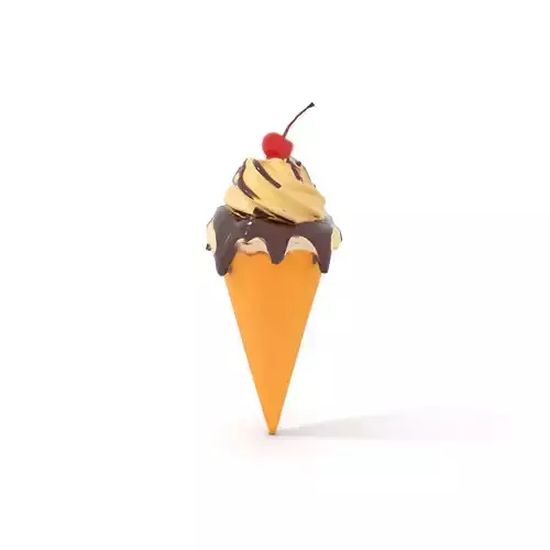 Cherry Chocolate Ice Cream model pack Low-poly 3D model 7