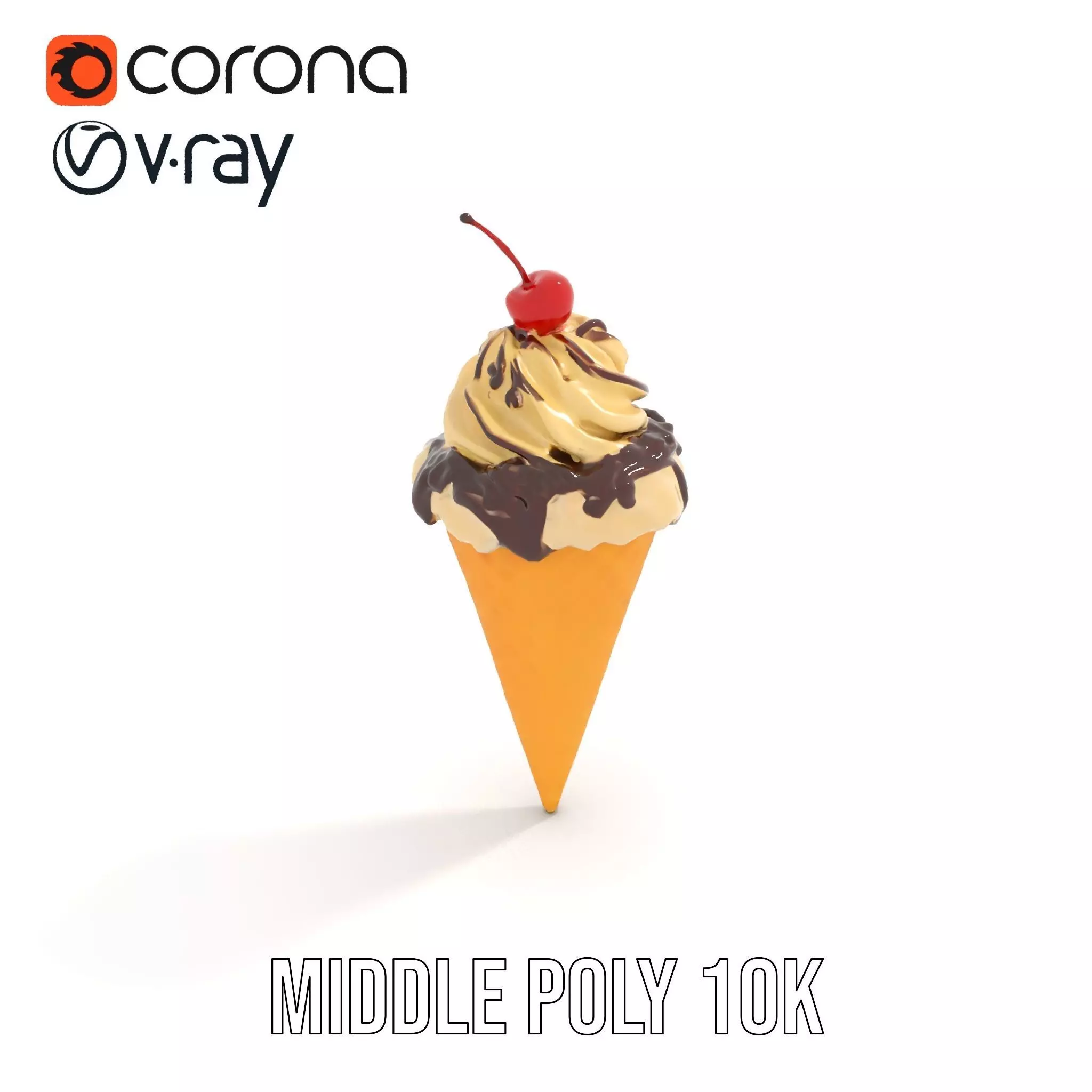 Cherry Chocolate Ice Cream model pack Low-poly 3D model_14