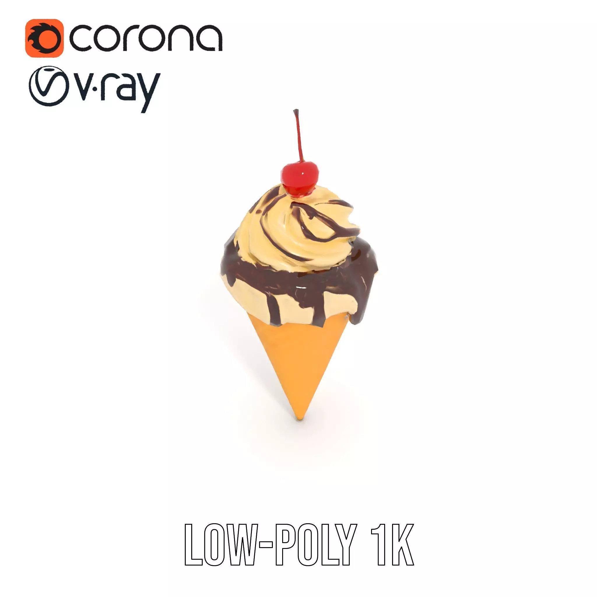 Cherry Chocolate Ice Cream model pack Low-poly 3D model_23