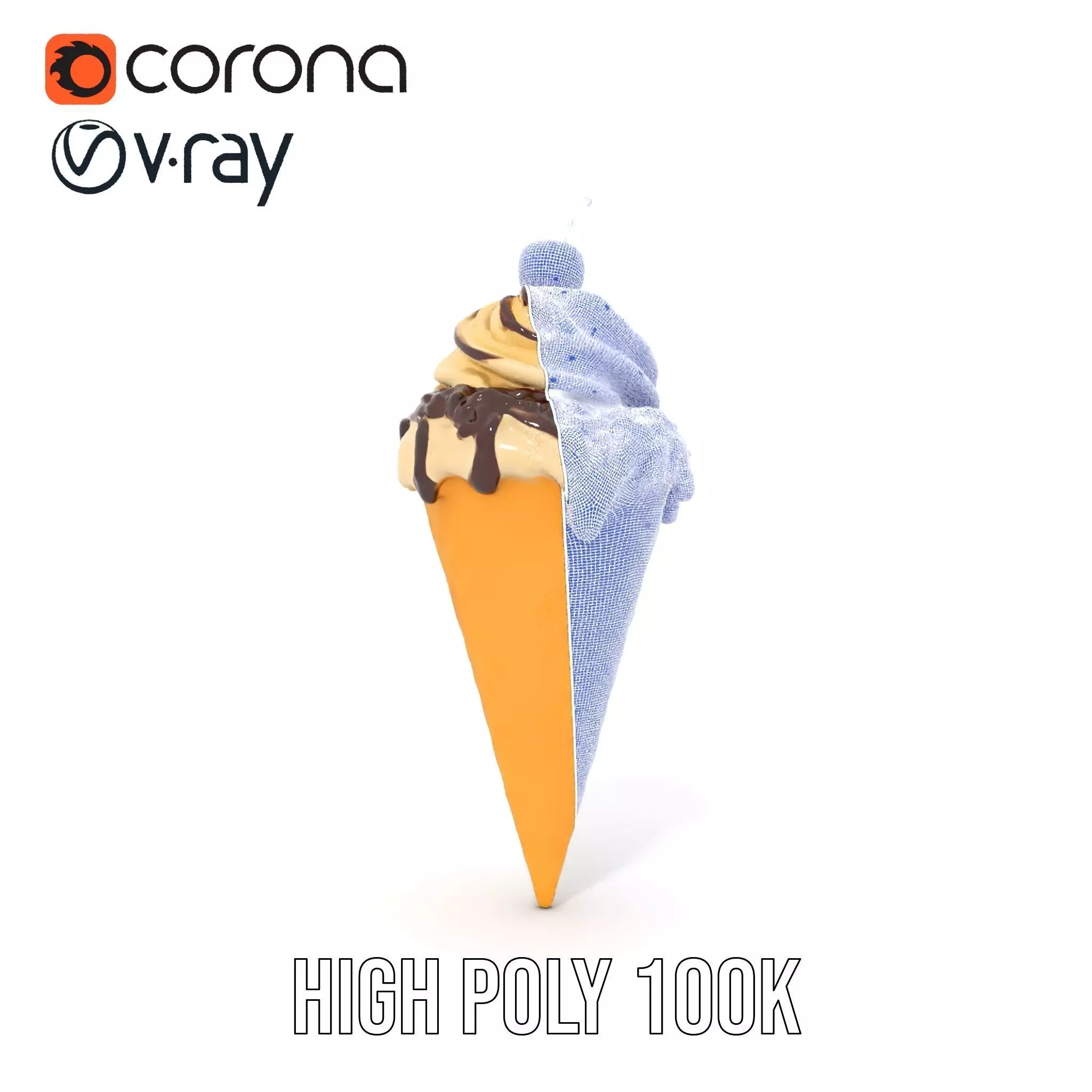 Cherry Chocolate Ice Cream model pack Low-poly 3D model_27