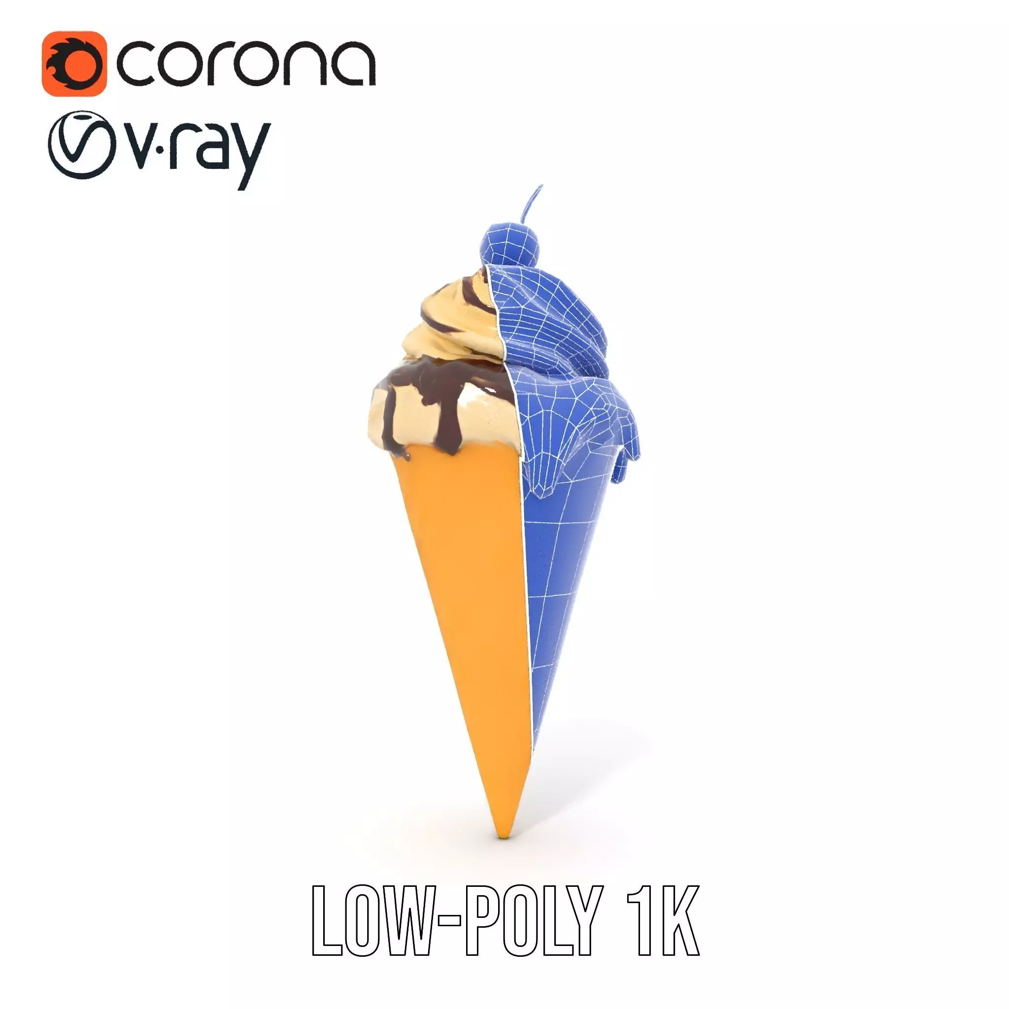 Cherry Chocolate Ice Cream model pack Low-poly 3D model_32