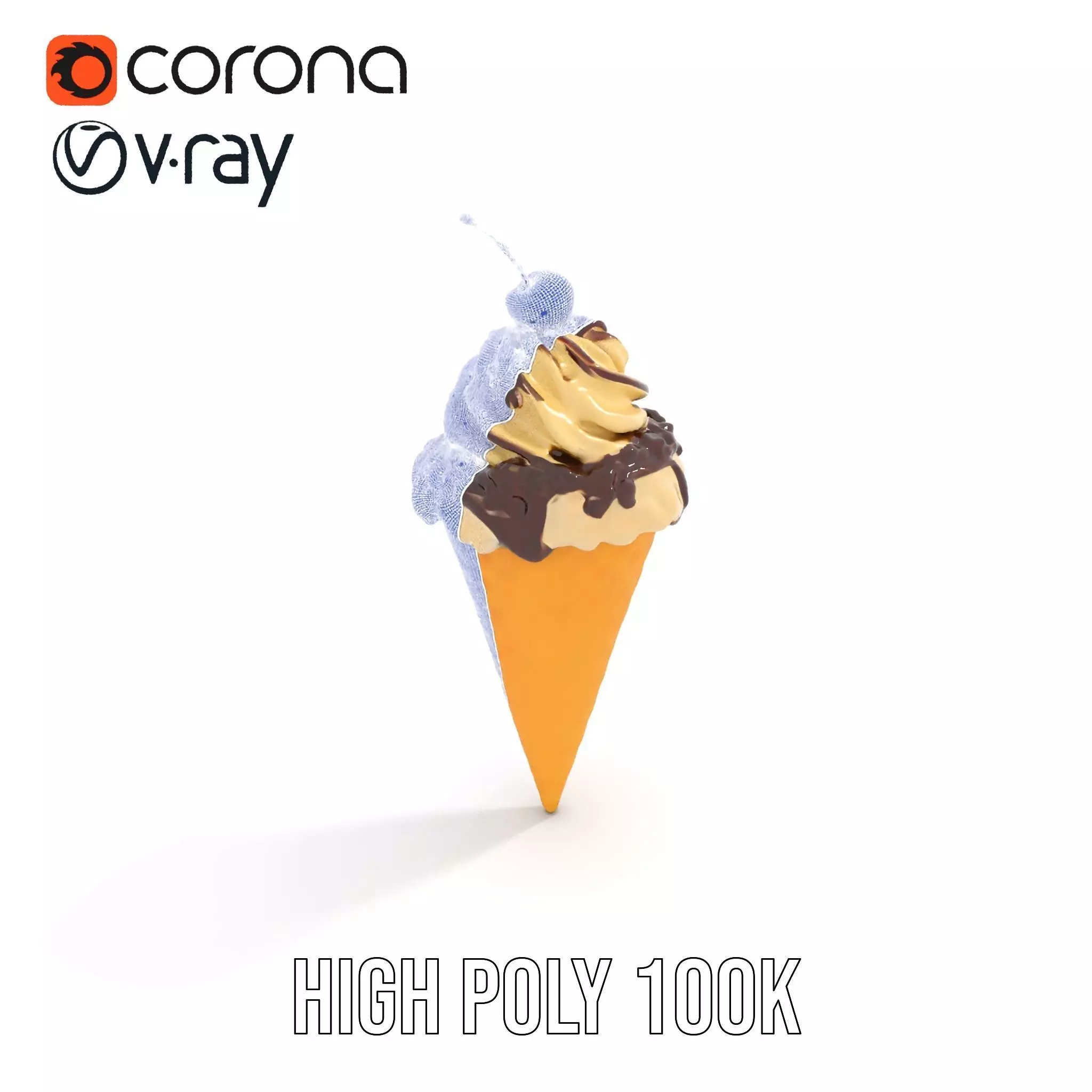 Cherry Chocolate Ice Cream model pack Low-poly 3D model_34