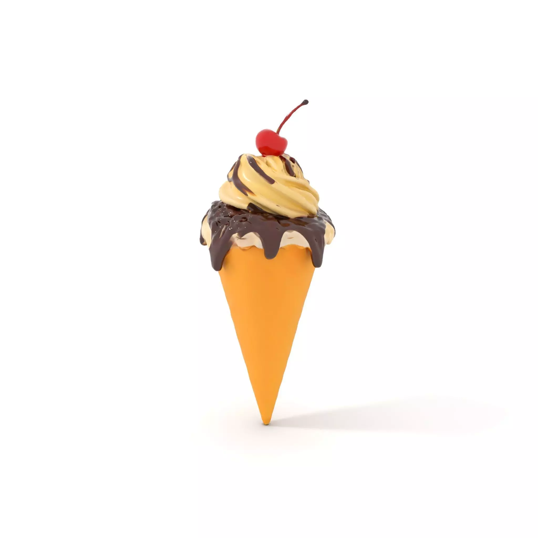 Cherry Chocolate Ice Cream model pack Low-poly 3D model_0