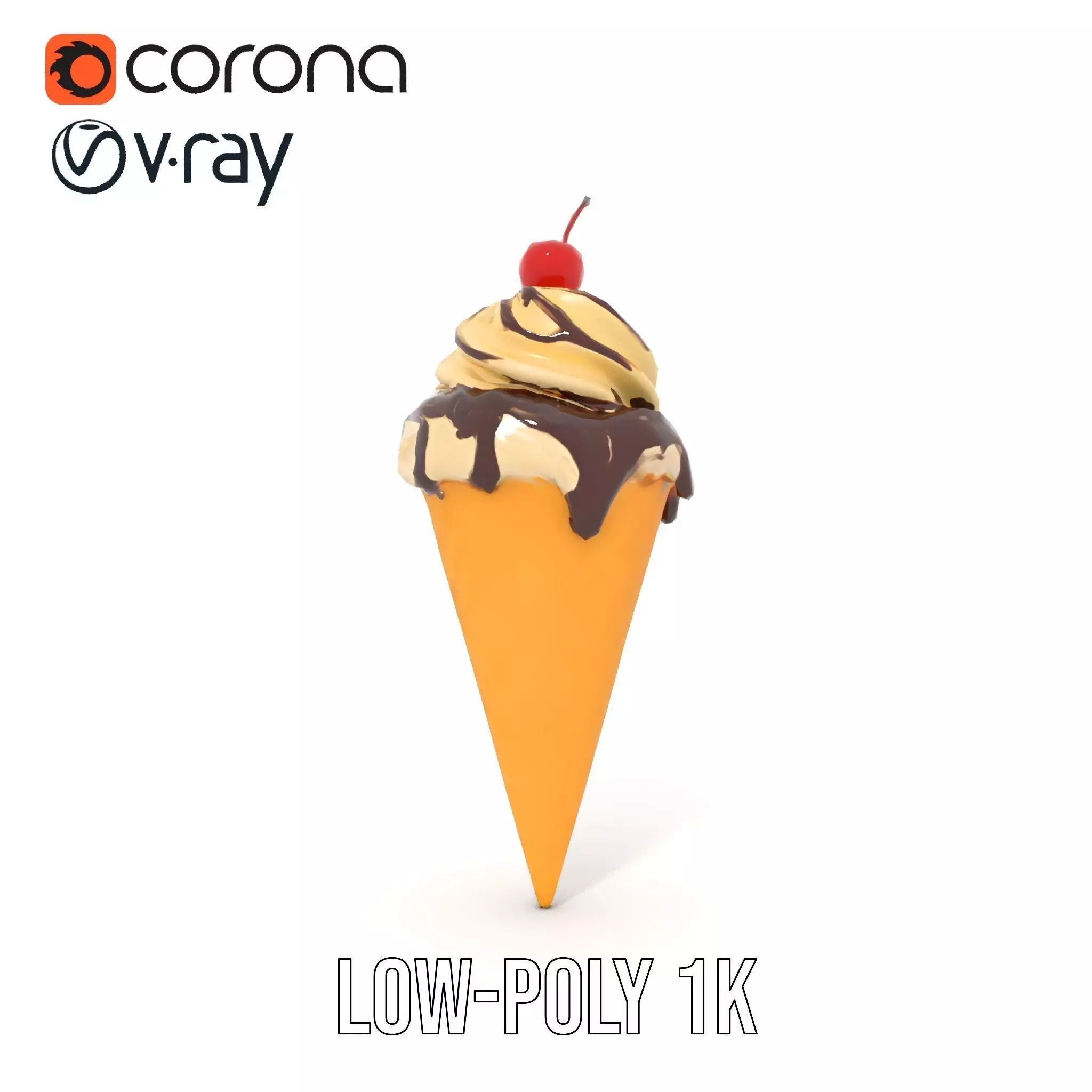Cherry Chocolate Ice Cream model pack Low-poly 3D model_20