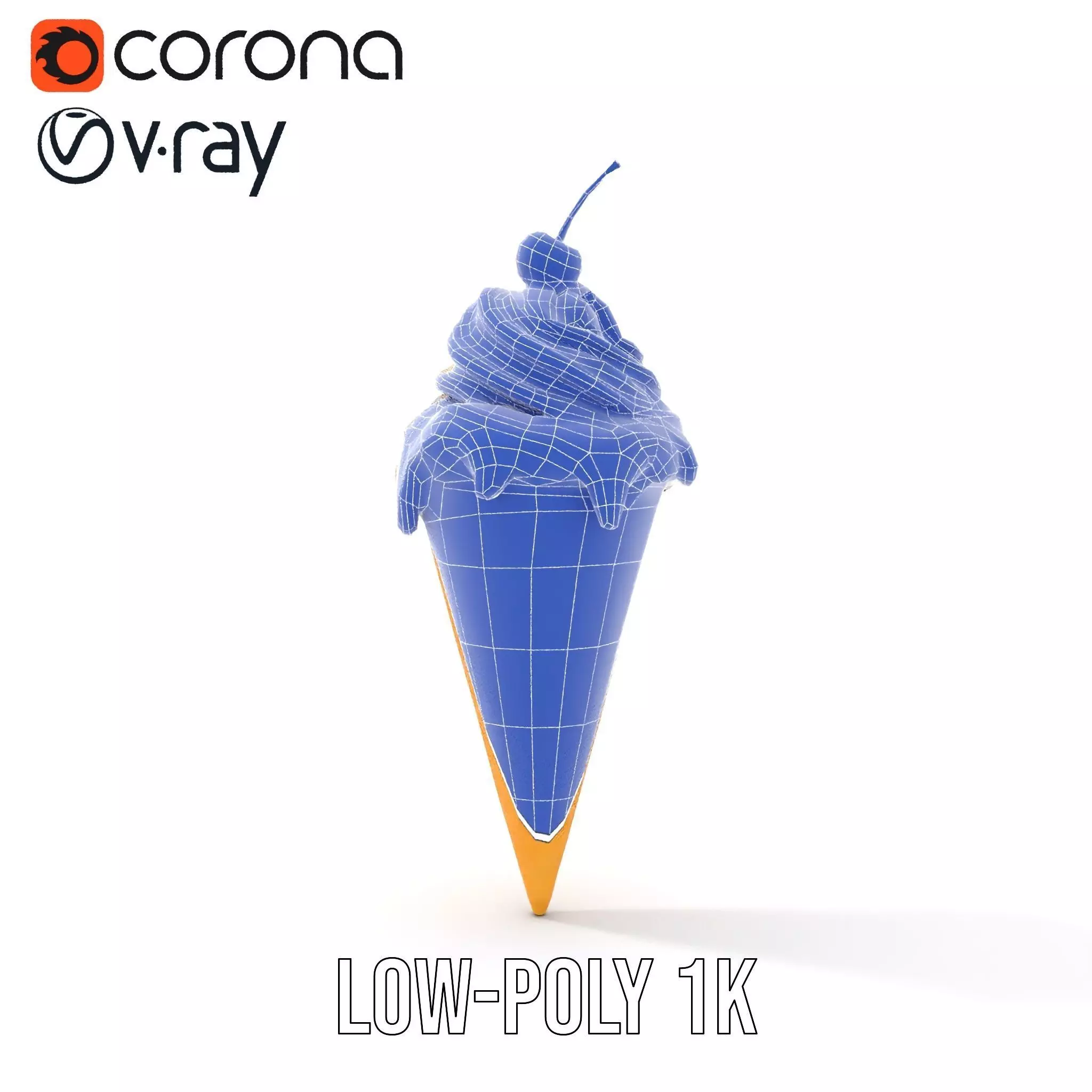 Cherry Chocolate Ice Cream model pack Low-poly 3D model_10