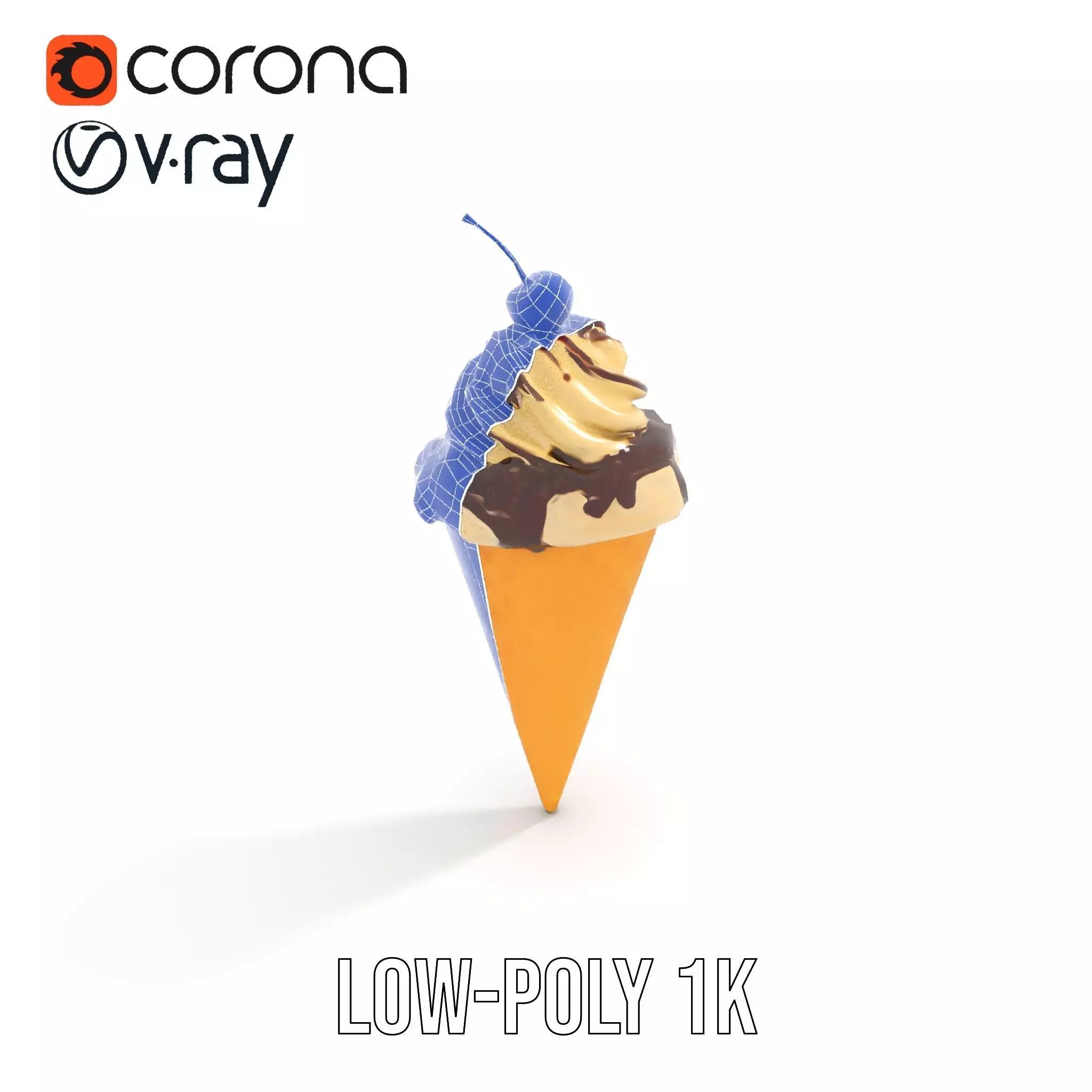 Cherry Chocolate Ice Cream model pack Low-poly 3D model_17