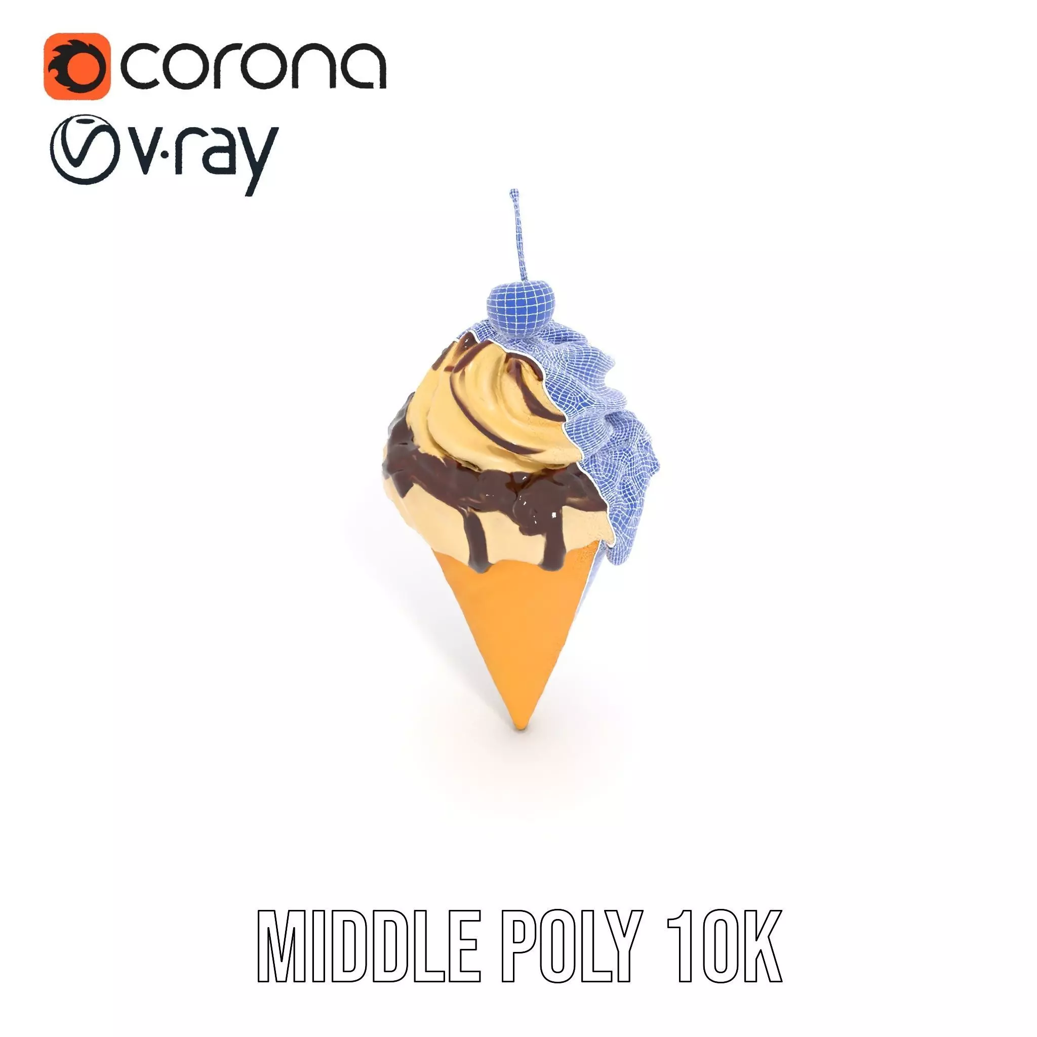 Cherry Chocolate Ice Cream model pack Low-poly 3D model_28