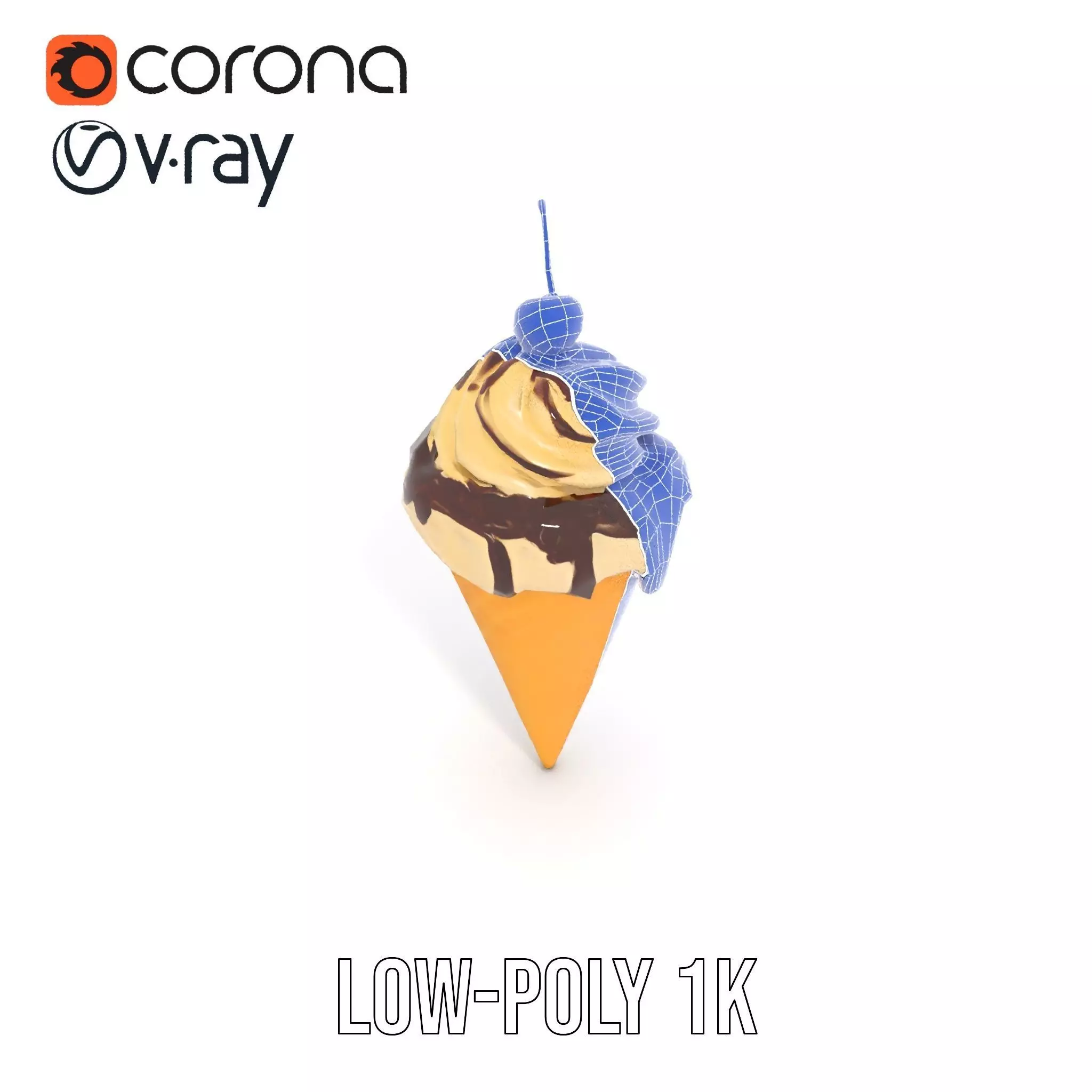 Cherry Chocolate Ice Cream model pack Low-poly 3D model_29