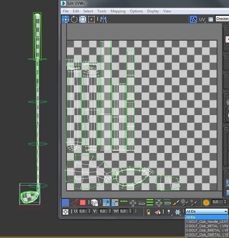 SPORT---GOLF---Club golf club Low-poly 3D model_6