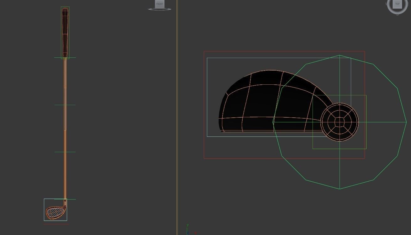 SPORT---GOLF---Club golf club Low-poly 3D model_4