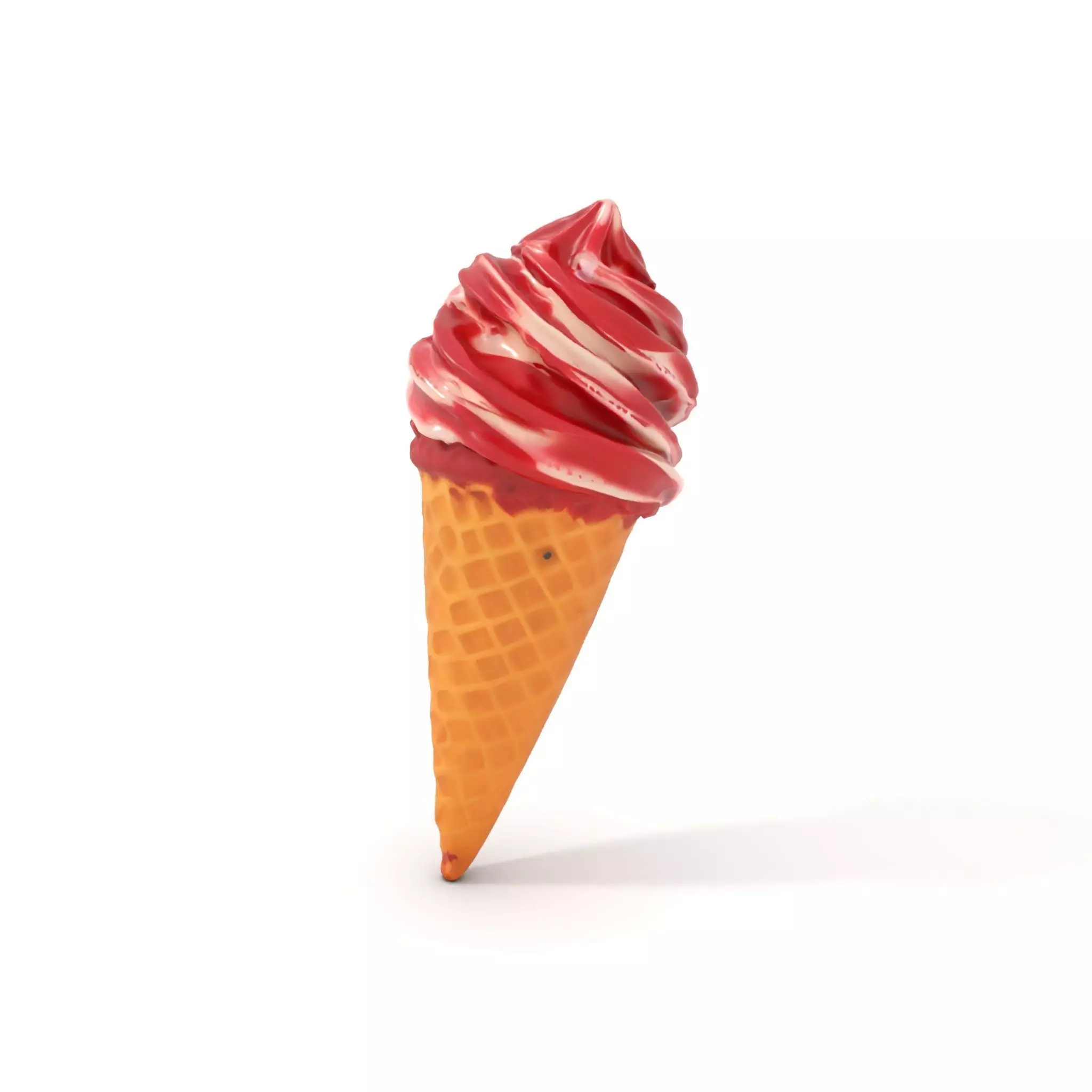 Red Swirl Ice Cream model pack Low-poly 3D model_0