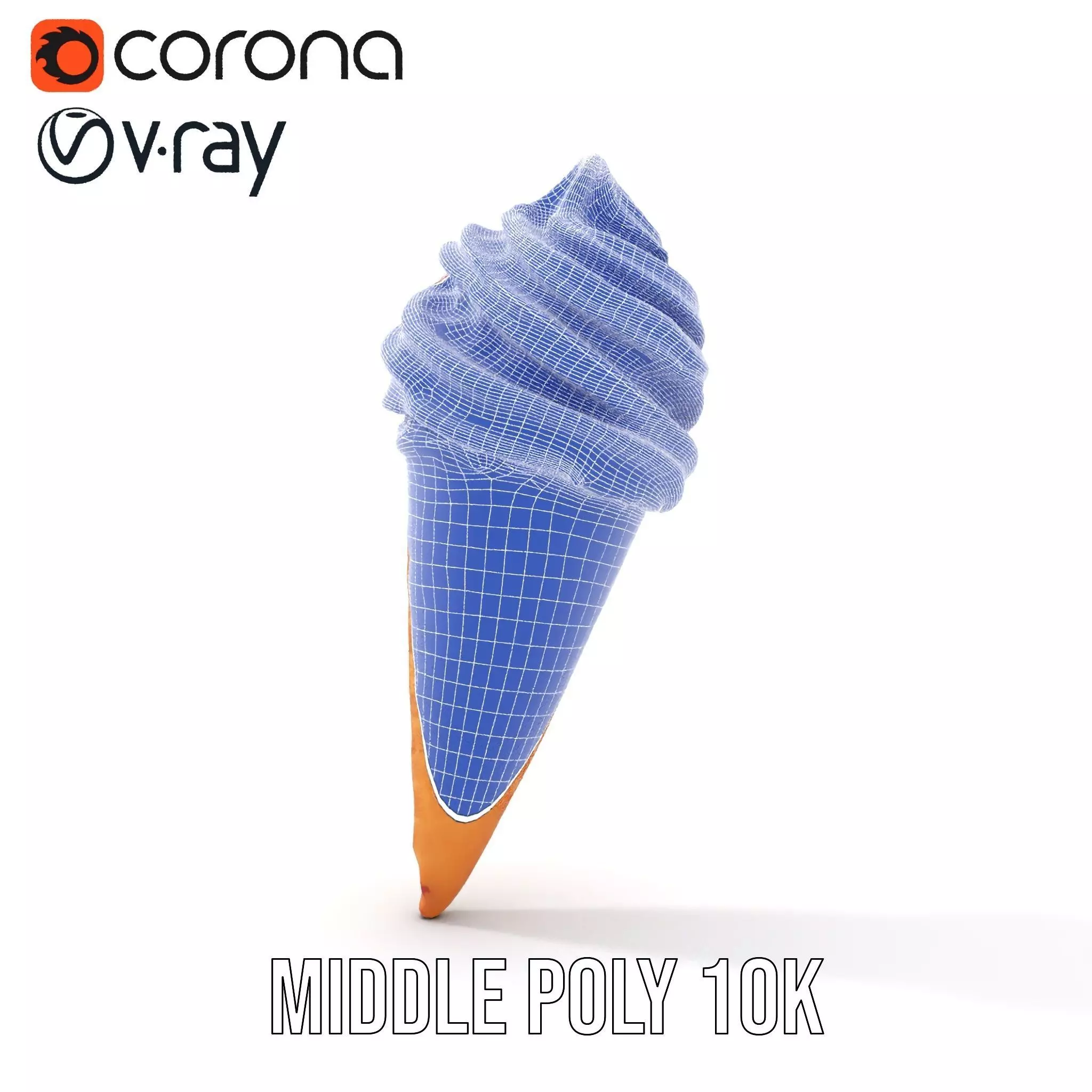 Red Swirl Ice Cream model pack Low-poly 3D model_30