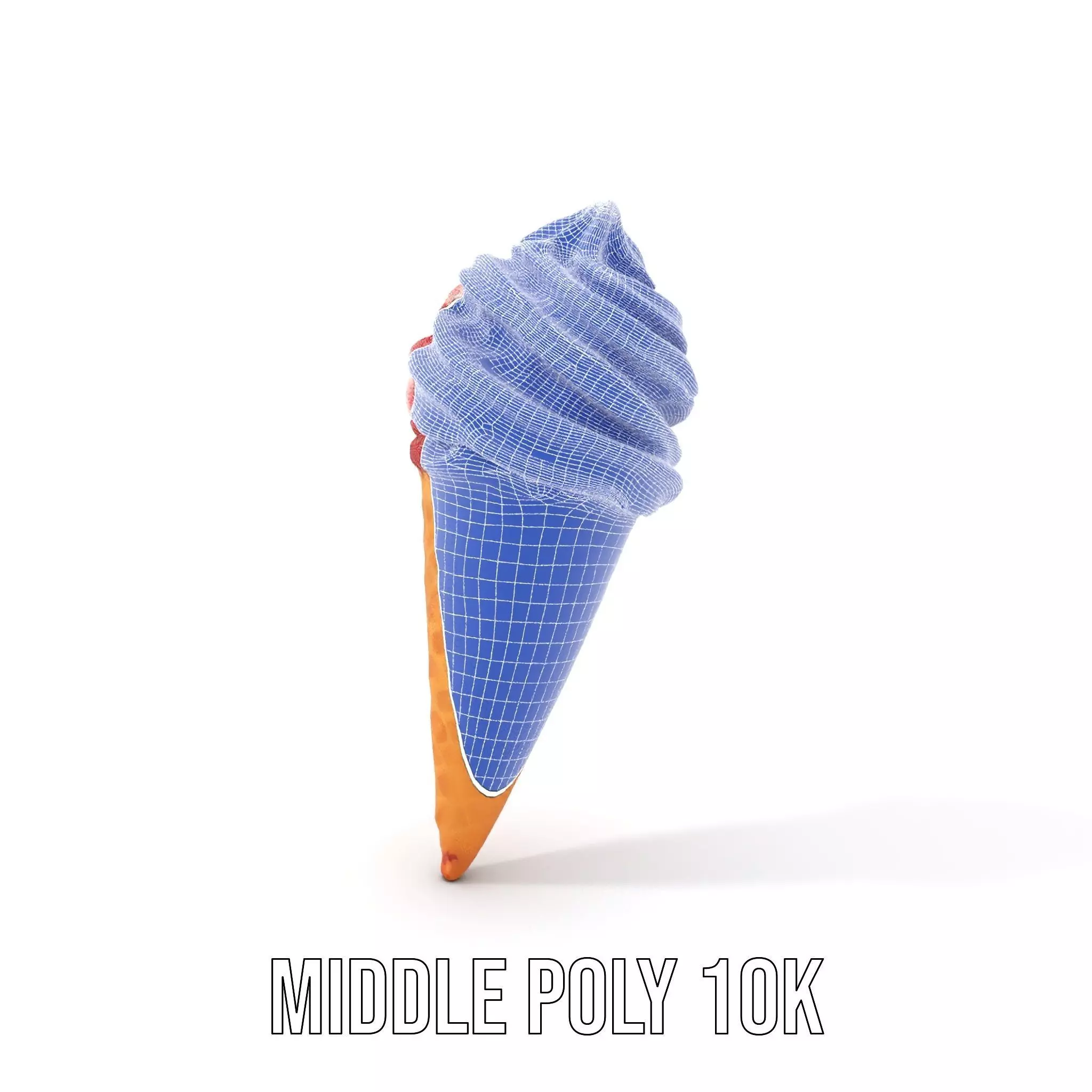 Red Swirl Ice Cream model pack Low-poly 3D model_22