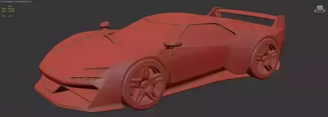 AI-Generated Concept Car - model 4 - 3D model