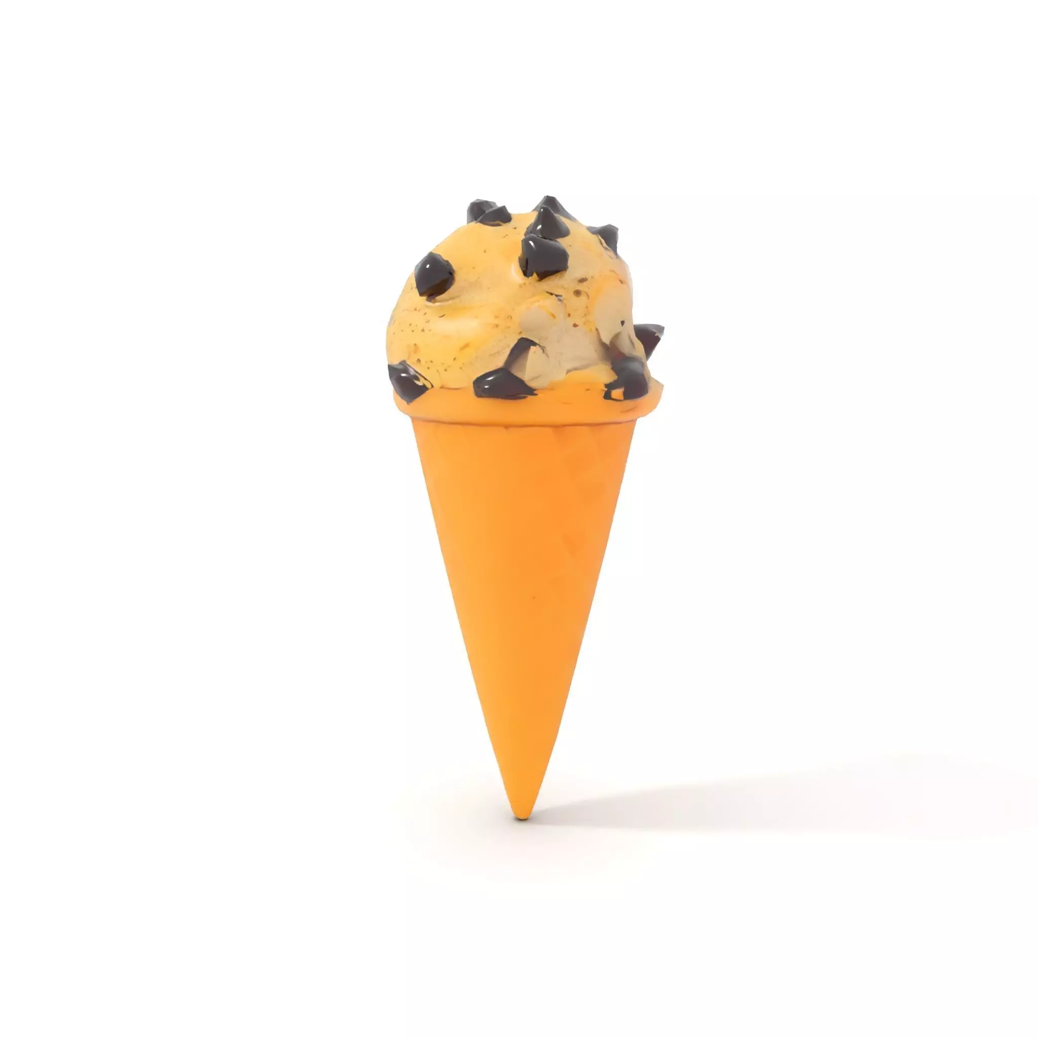 Chocolate Chip Ice Cream Cone model pack Low-poly 3D model_18